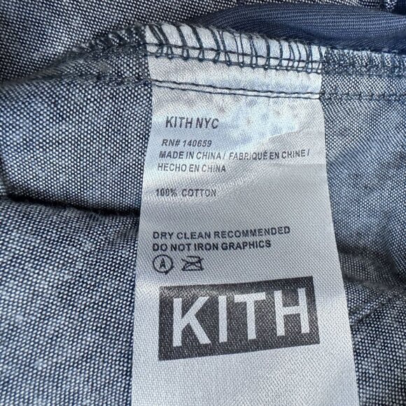 KITH Classics Men’s Cotton Jogger Pants Blue Twill Tapered Size 36 Streetwear - Picture 10 of 12